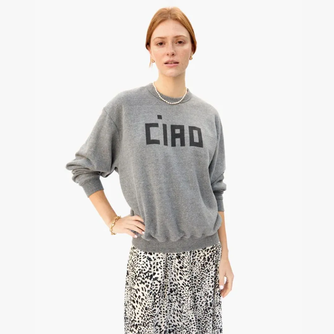 "Ciao" Oversized Sweatshirt (Grey)