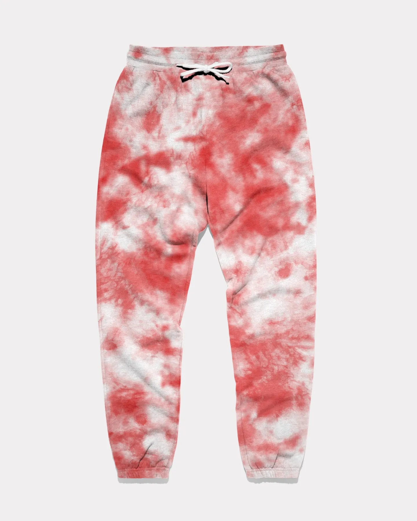 Red and White Tie Dye PE Sweatpants