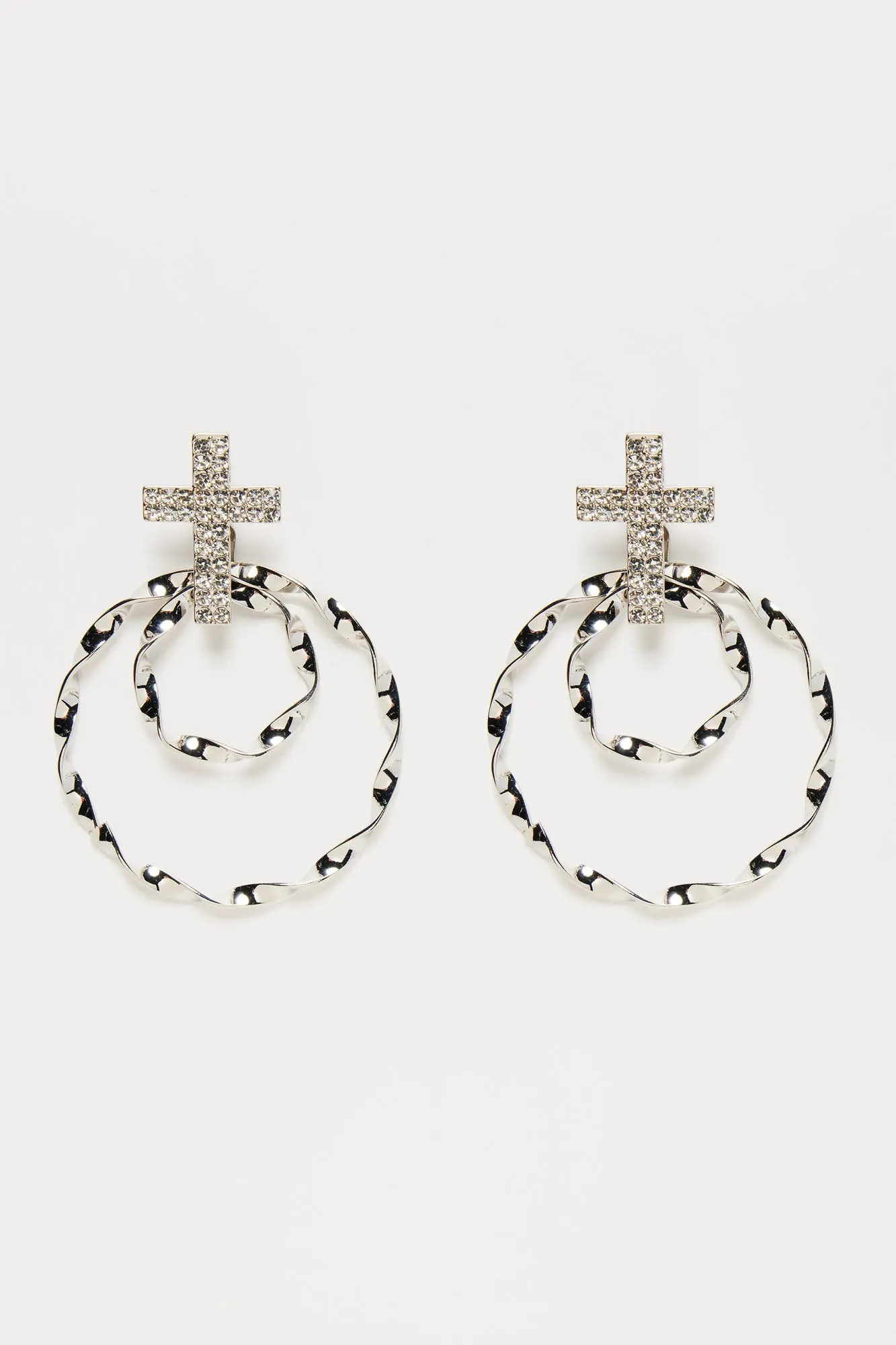 Ring Of Faith Earrings - Silver