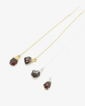 Rough Garnet Ear Threader