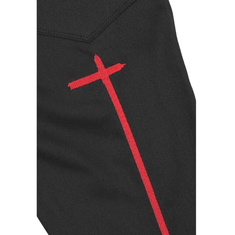 RTA Byrant Black Red Long Cross Jean (Black/Red) MS24D864-B1205BKRCR