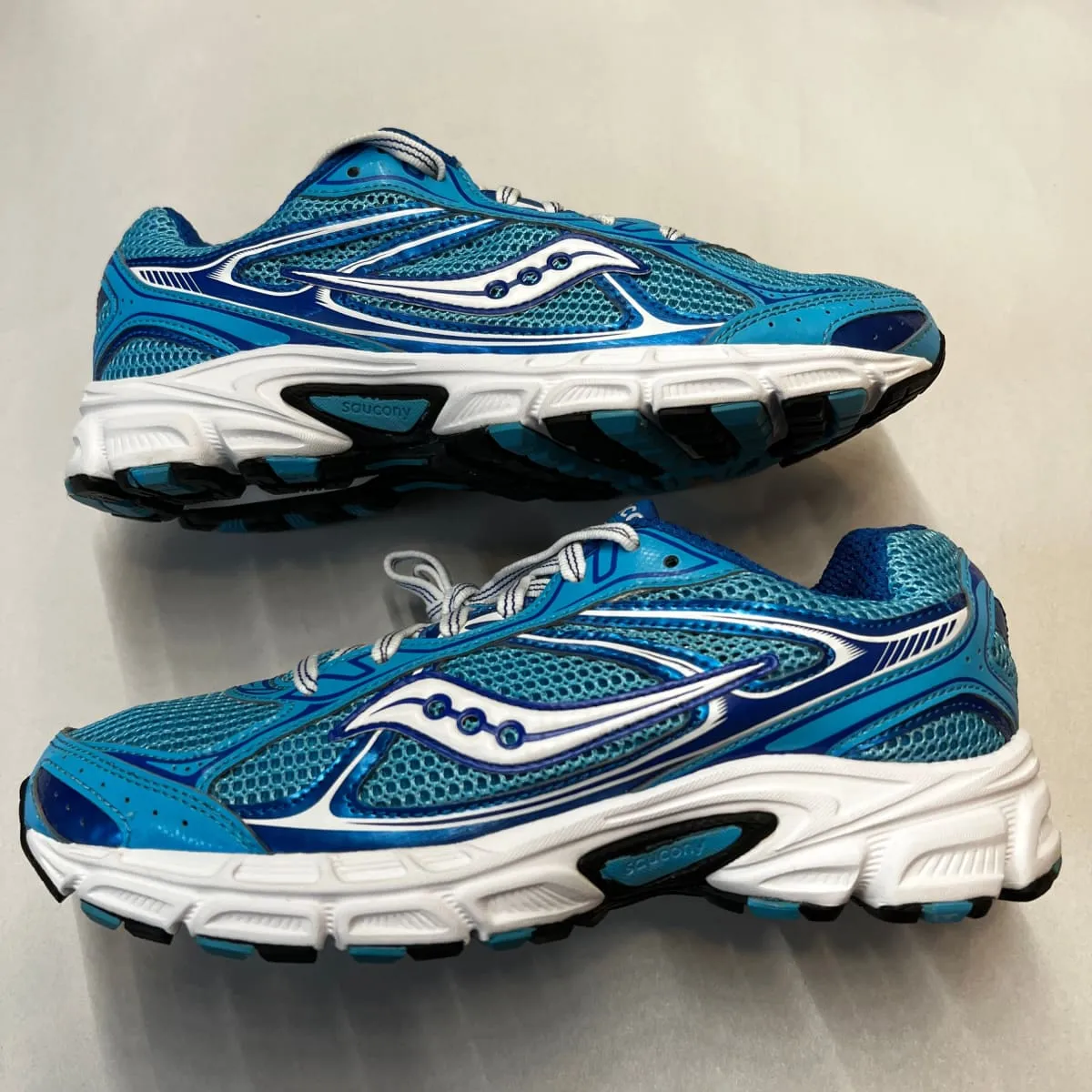 SAUCONY Women's Grid Cohesion 7 -Blue/White- Running Shoe Size 7.5M - Preowned