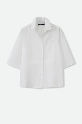 SERENADE MICRO PLEAT CAMP SHIRT ITALIAN COTTON