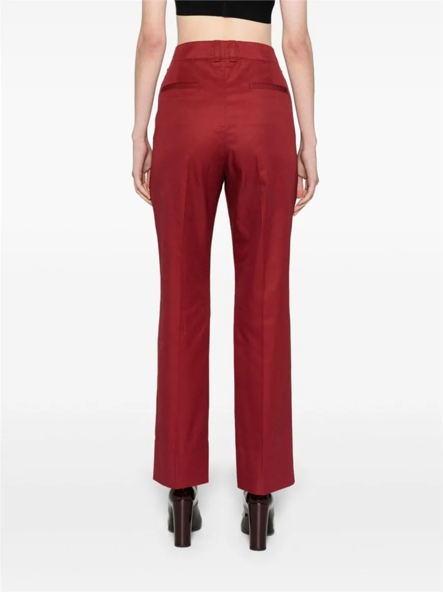 SLIM-LEG COTTON TROUSERS