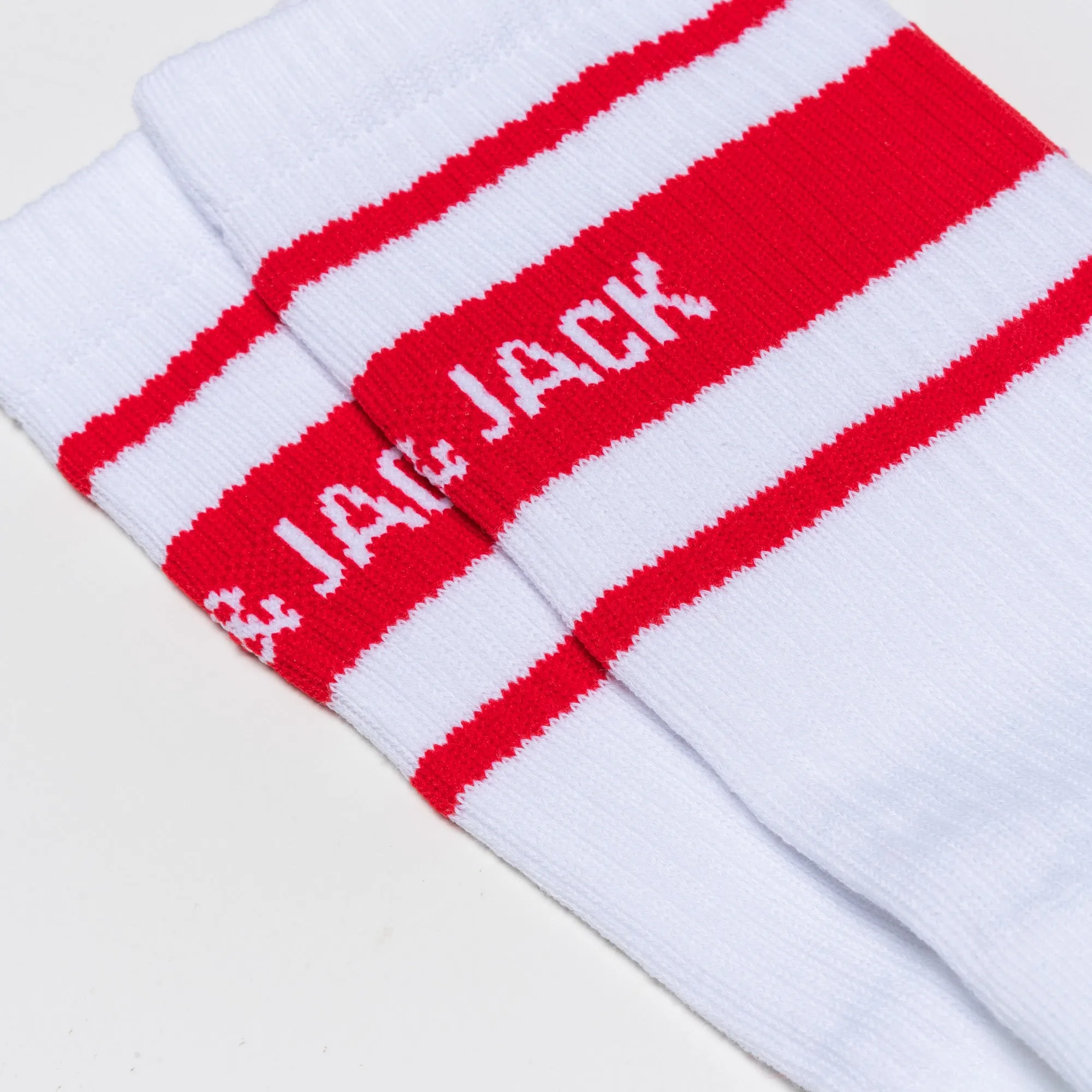 Socks White Red