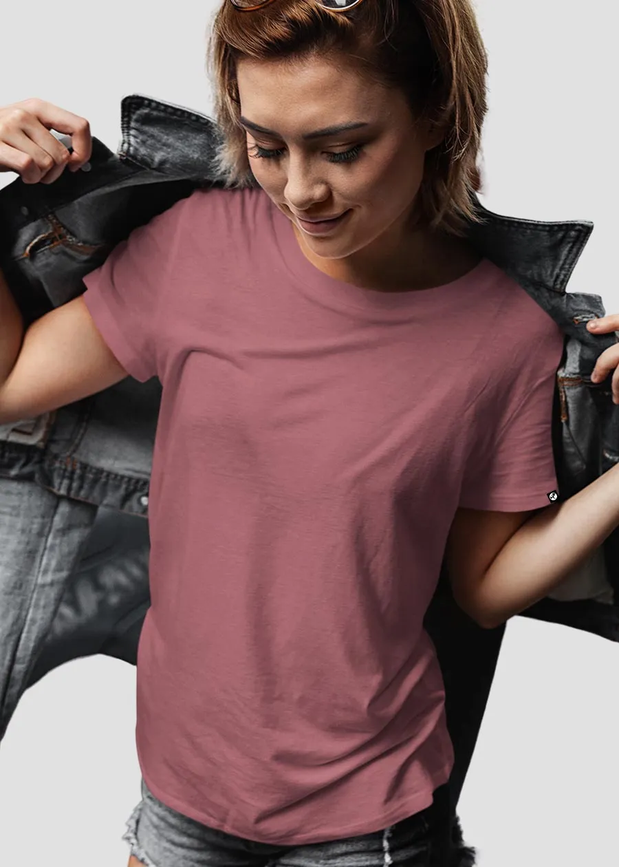 Solid Half Sleeve T-Shirt Women Combo - Pack of 4