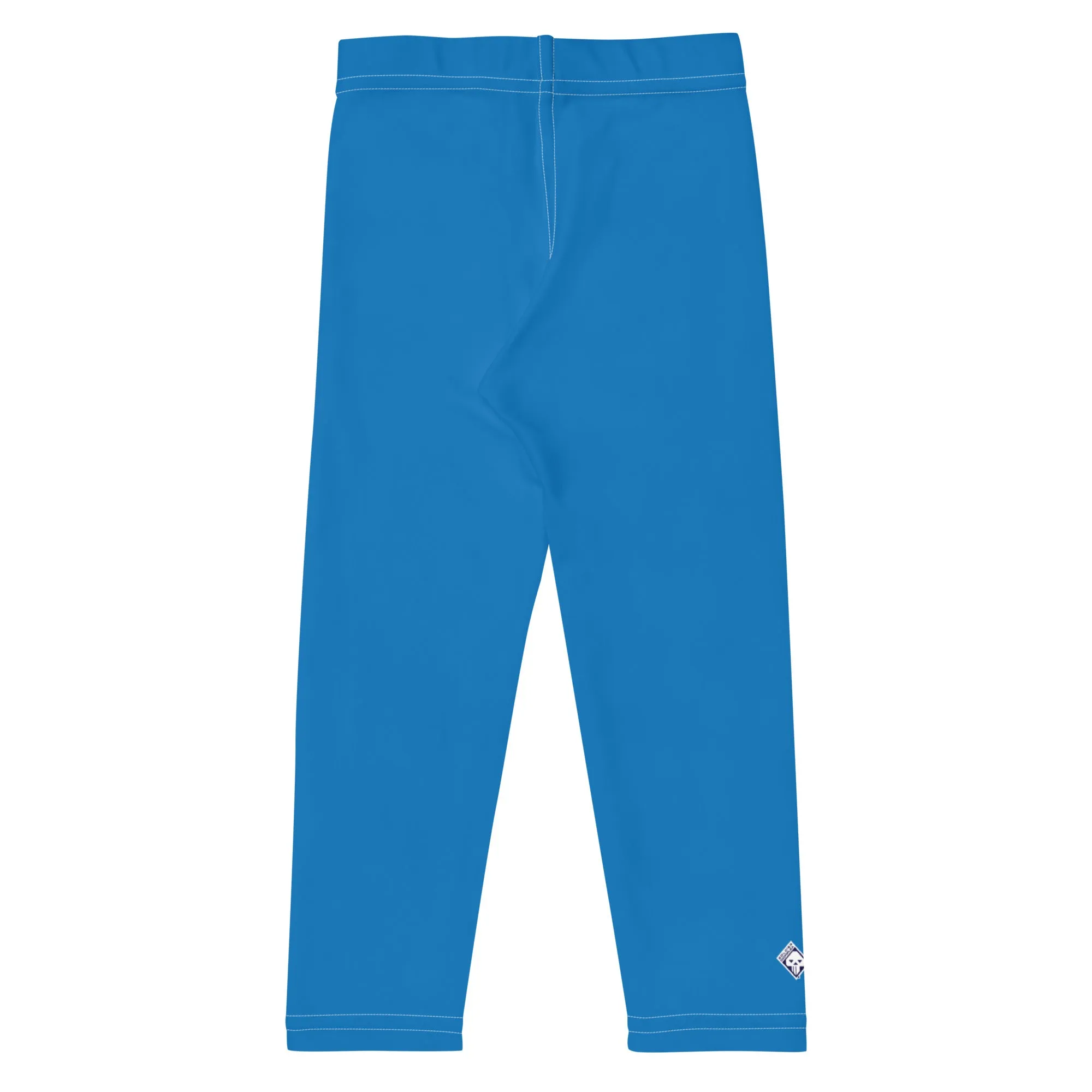 Stay Vibrant: Girls' Solid Color Athletic Leggings - Azul