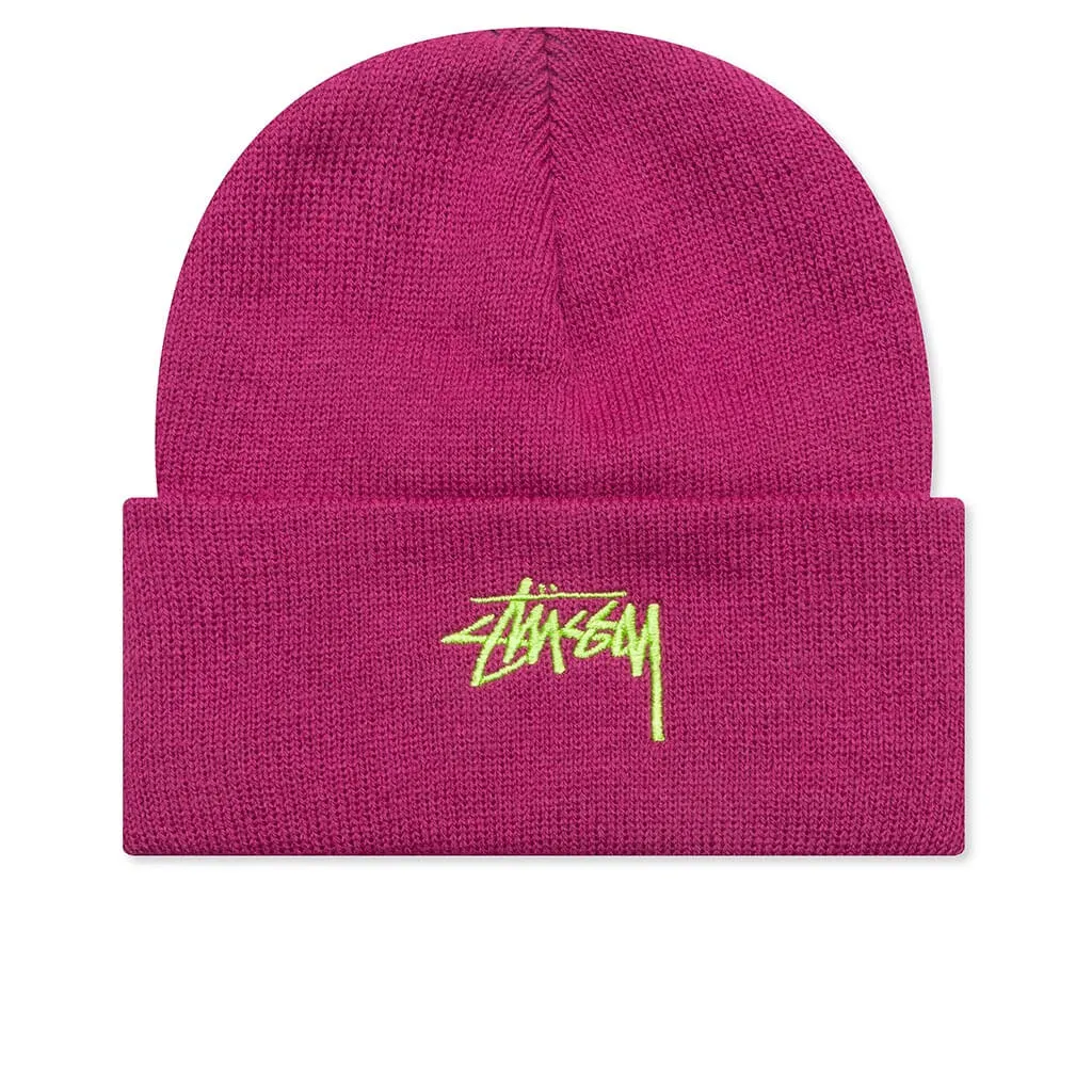 Stock Cuff Beanie - Magenta