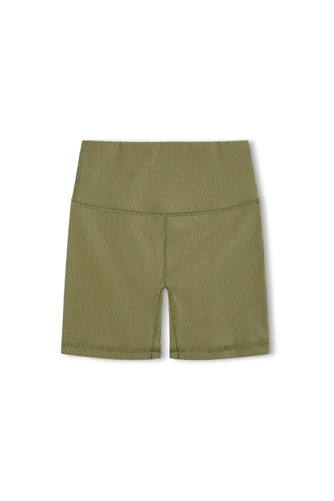 Stripe Rib Short - Olive