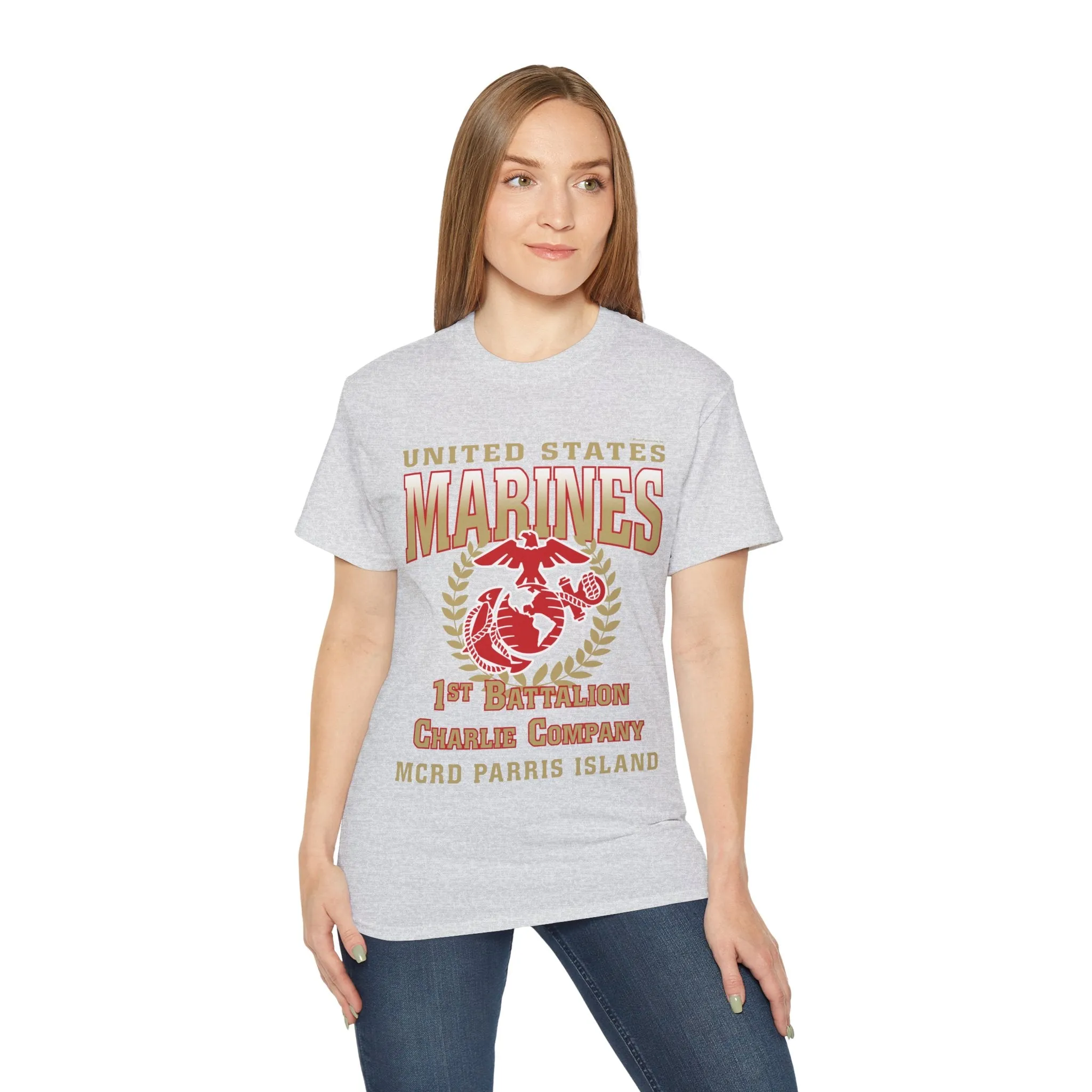 T-Shirt: Charlie Co. MCRD Parris Island (EGA, Blank Back)