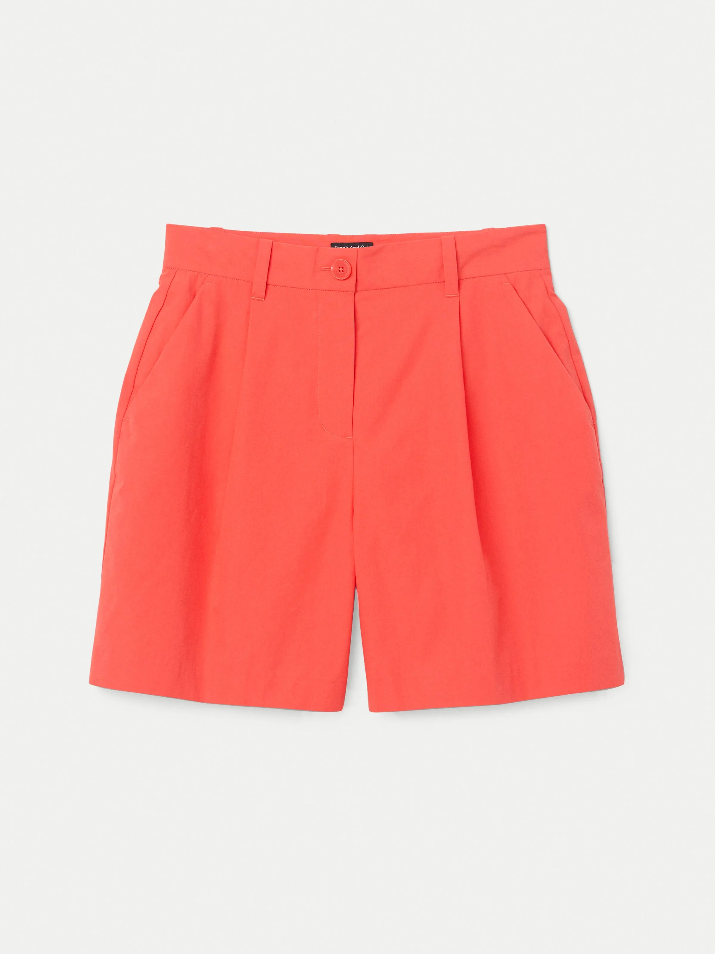 The Amelia Poplin Balloon Short in Vibrant Red