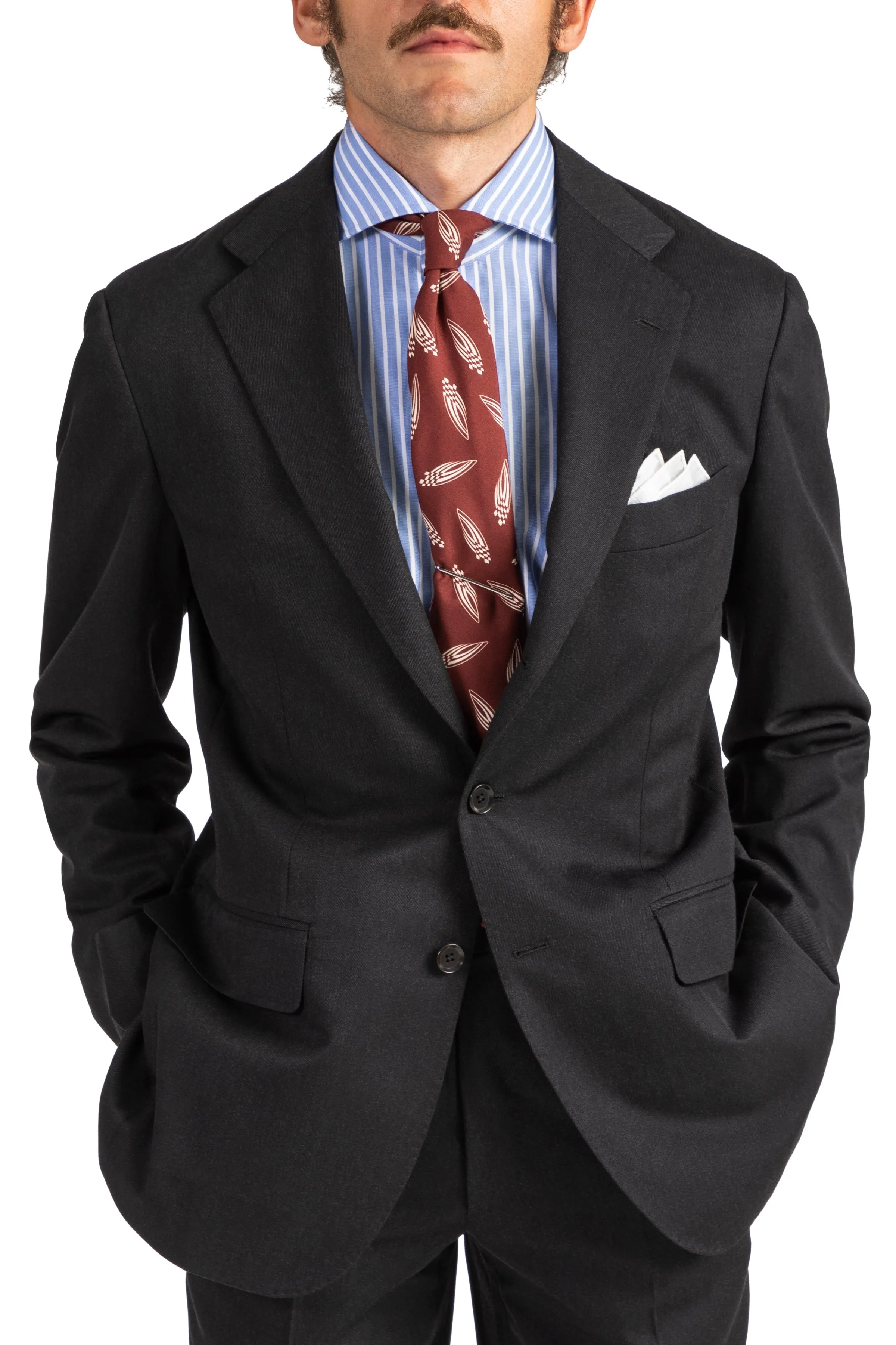 The Armoury Model 3A Dary Grey Covert Wool Suit