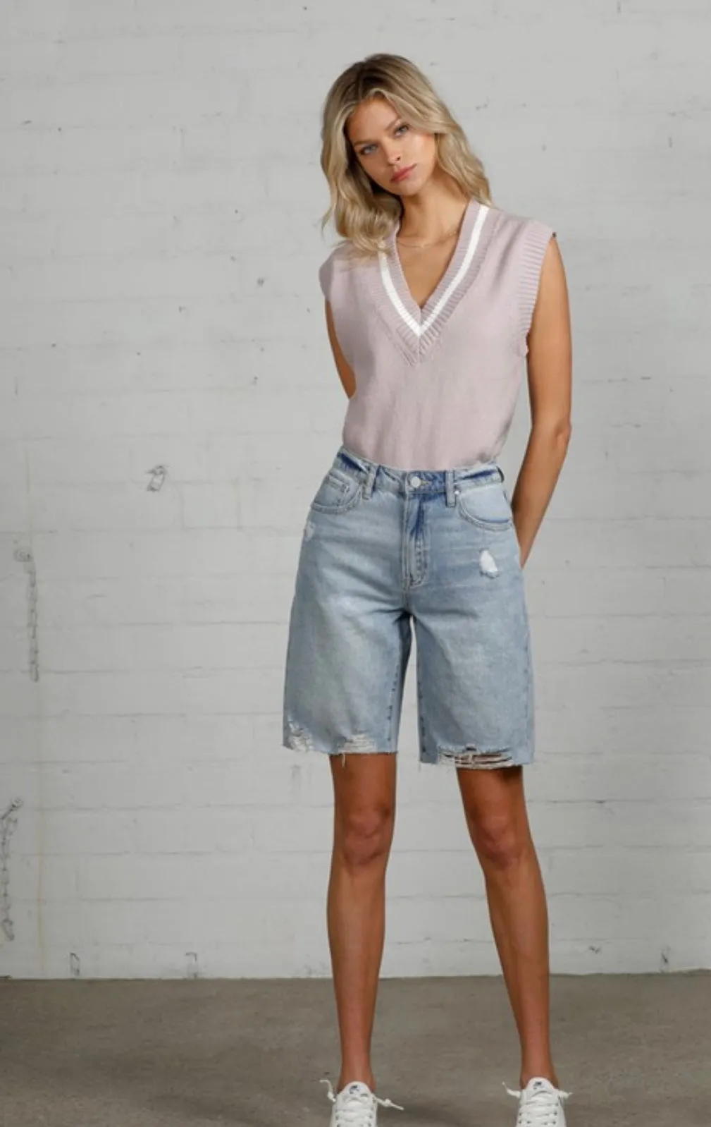 The Lindsay Denim Bermuda Shorts