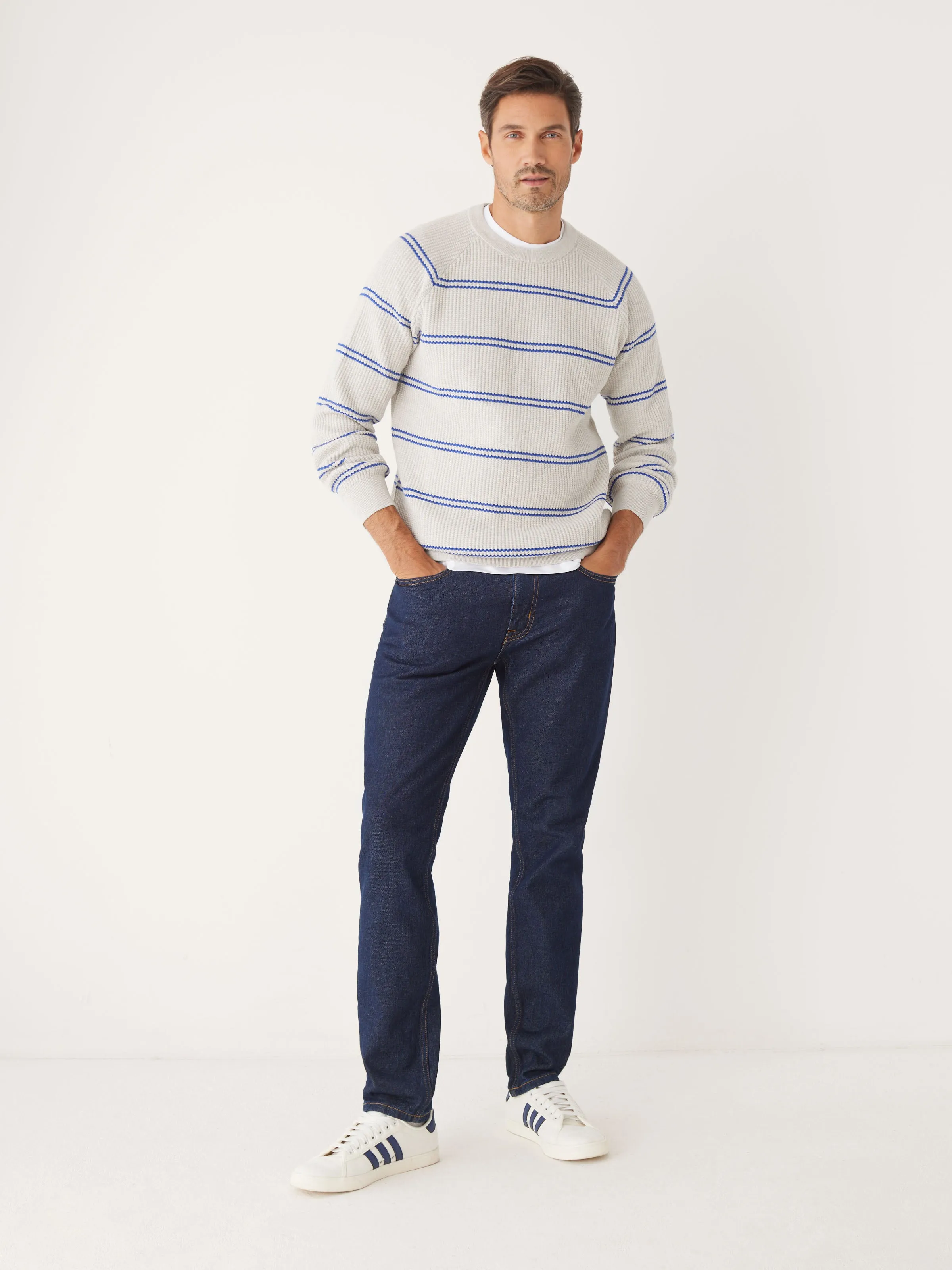 The Seacell™ Waffle Sweater in Carpenter Blue