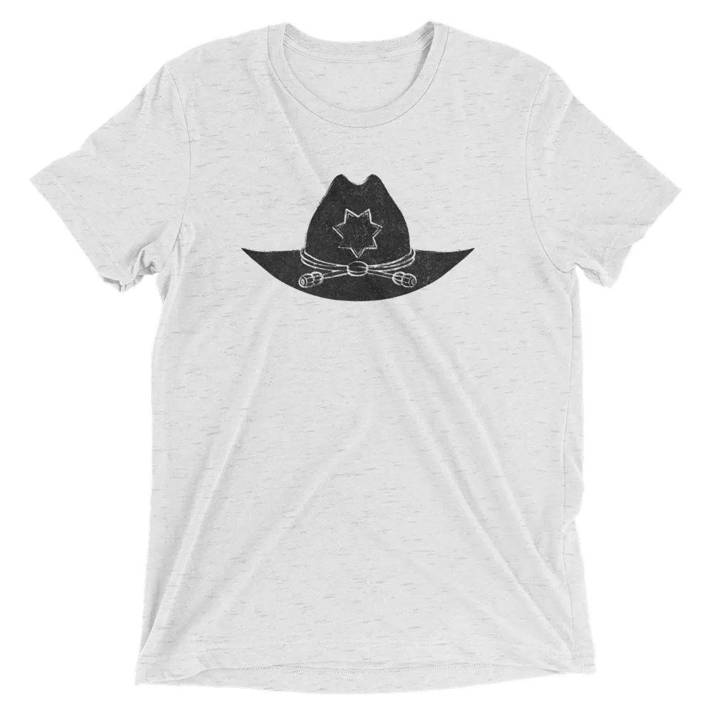 The Walking Dead Sheriff's Hat Adult Tri-Blend T-Shirt