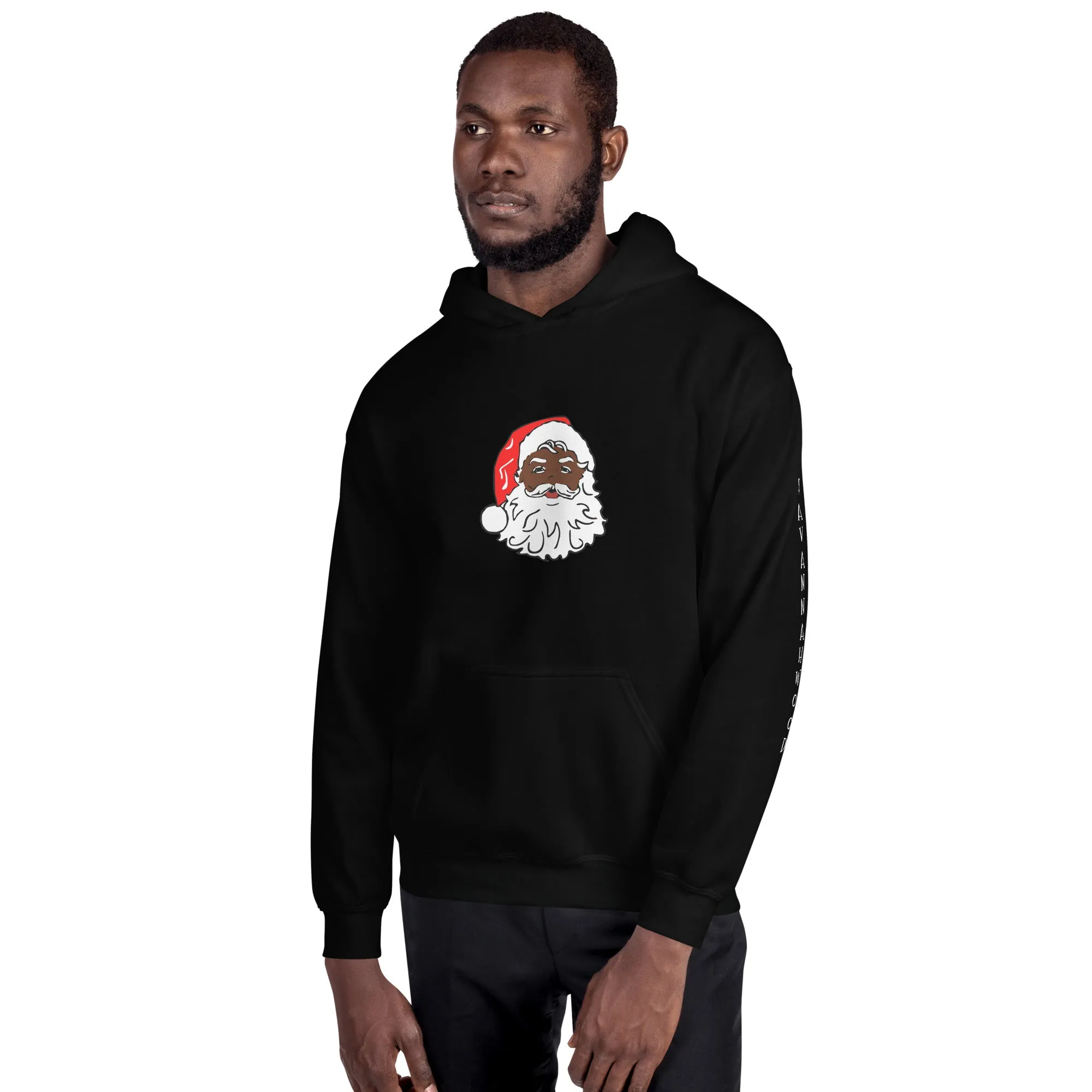 Unisex Hoodie African American Santa