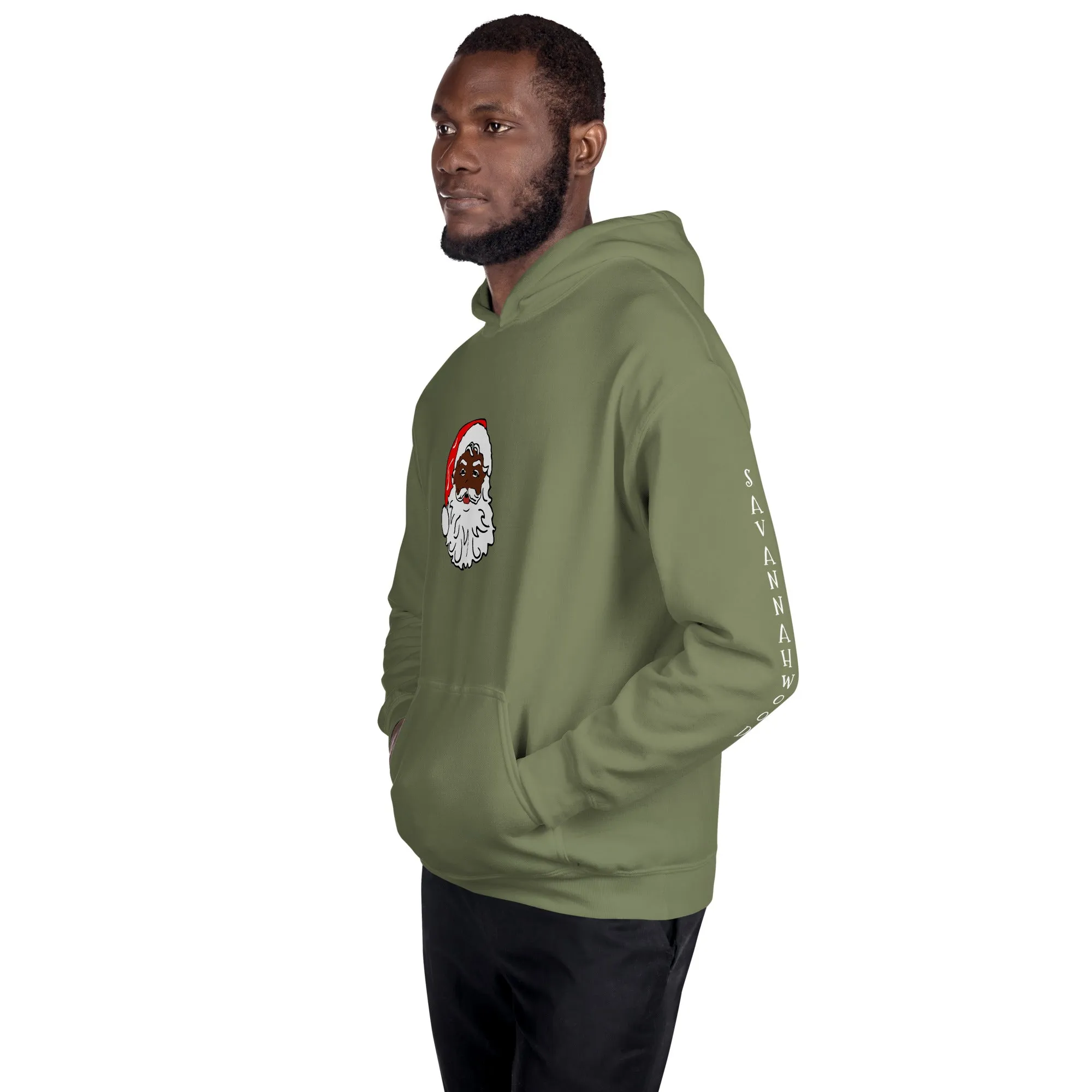 Unisex Hoodie African American Santa