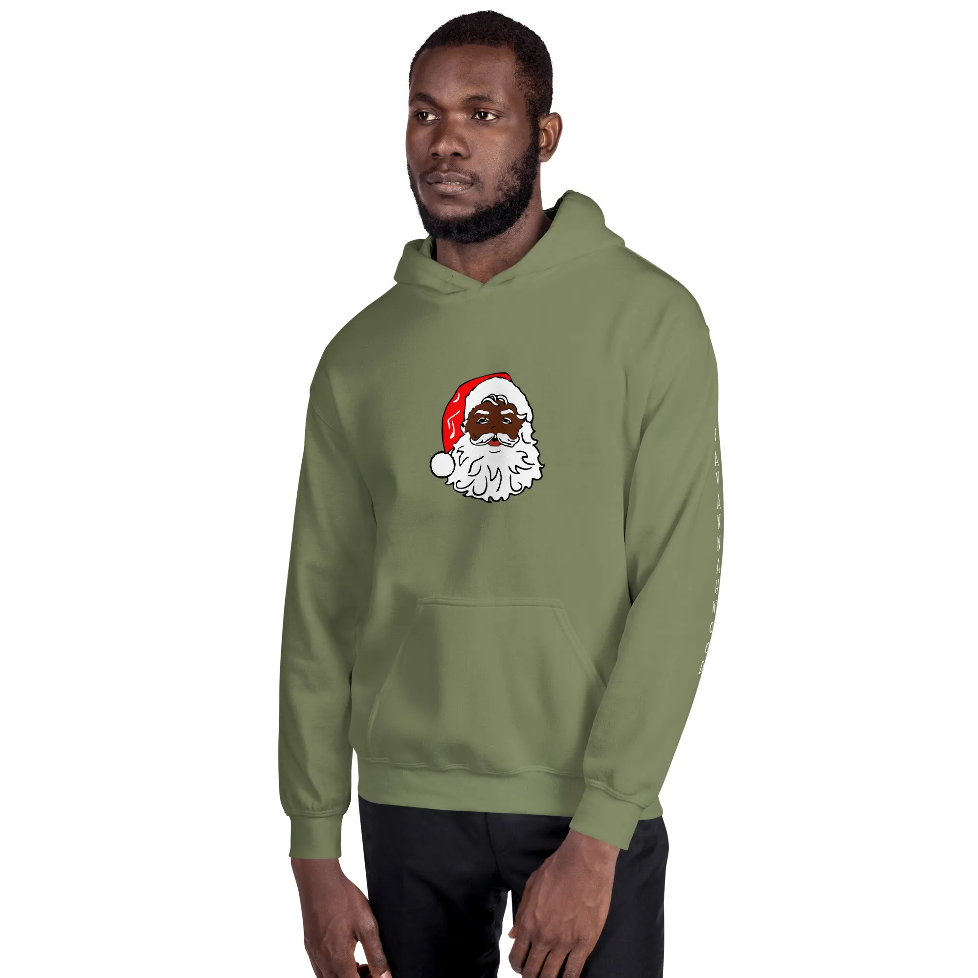 Unisex Hoodie African American Santa