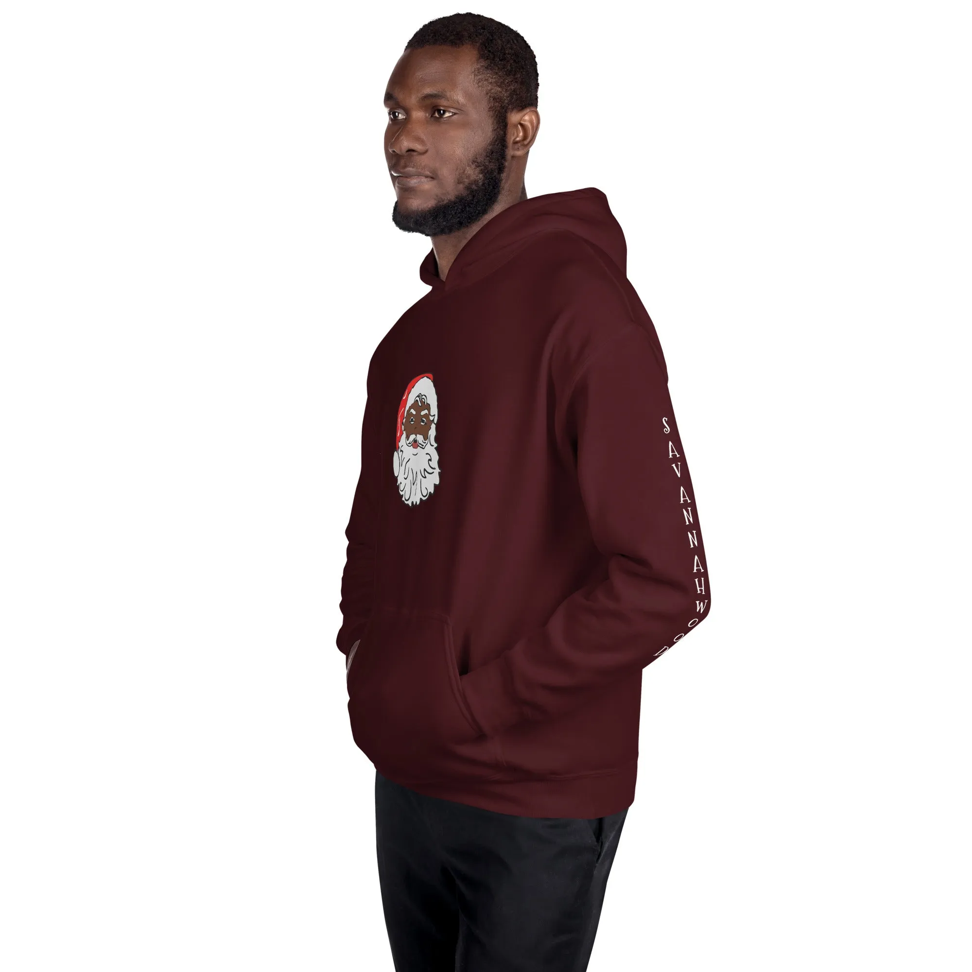 Unisex Hoodie African American Santa