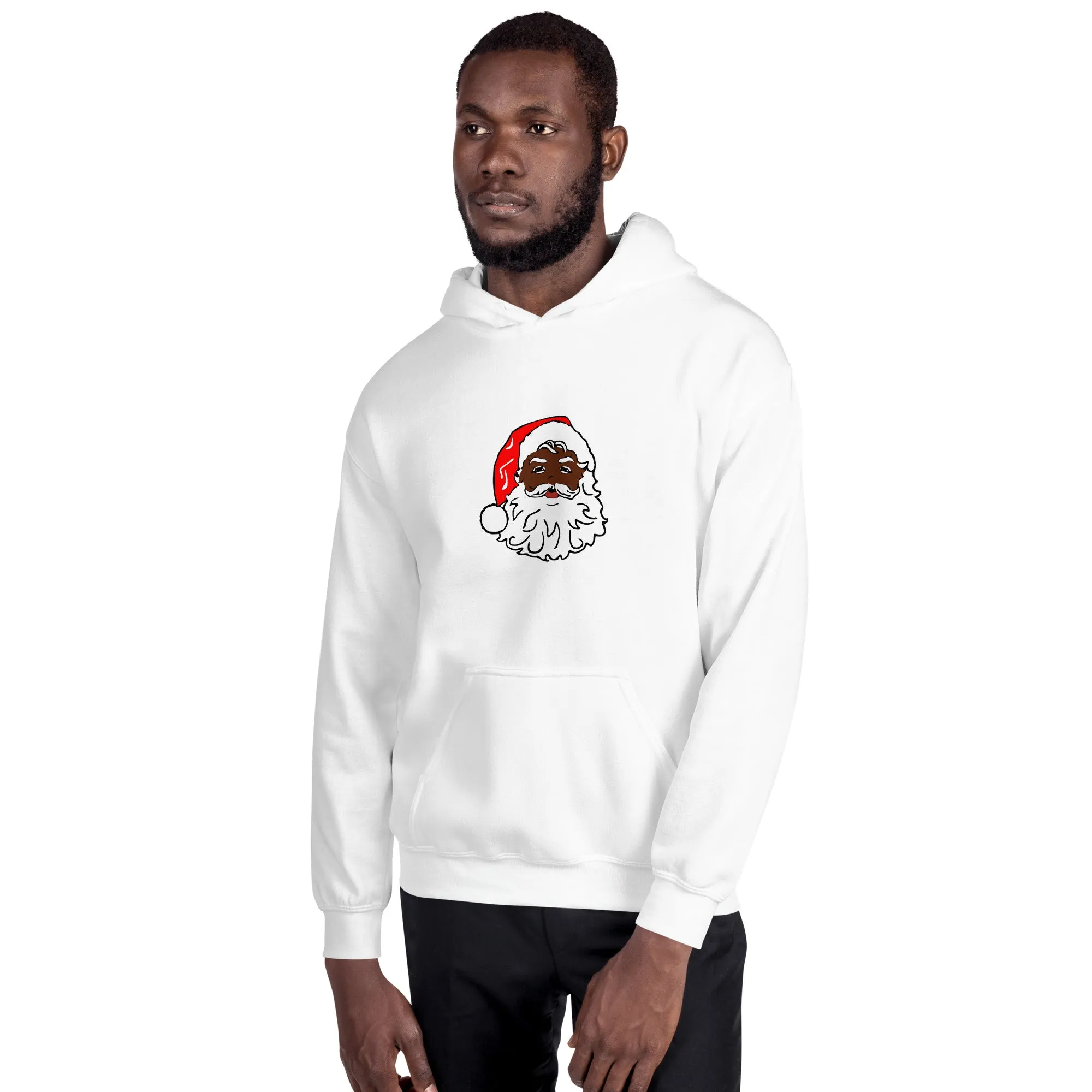 Unisex Hoodie African American Santa