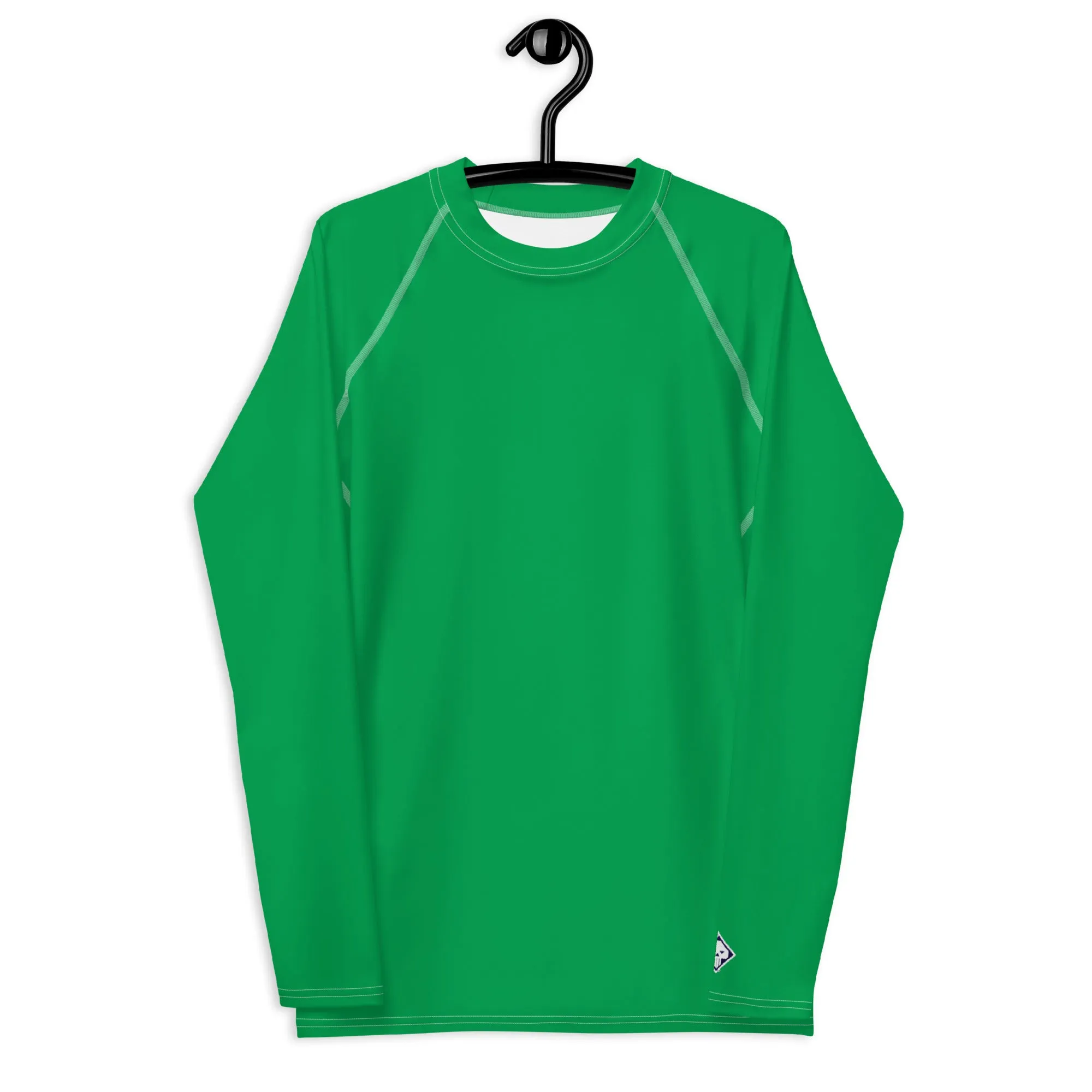 Urban Sophistication: Solid Color Rash Guard for Men - Jade