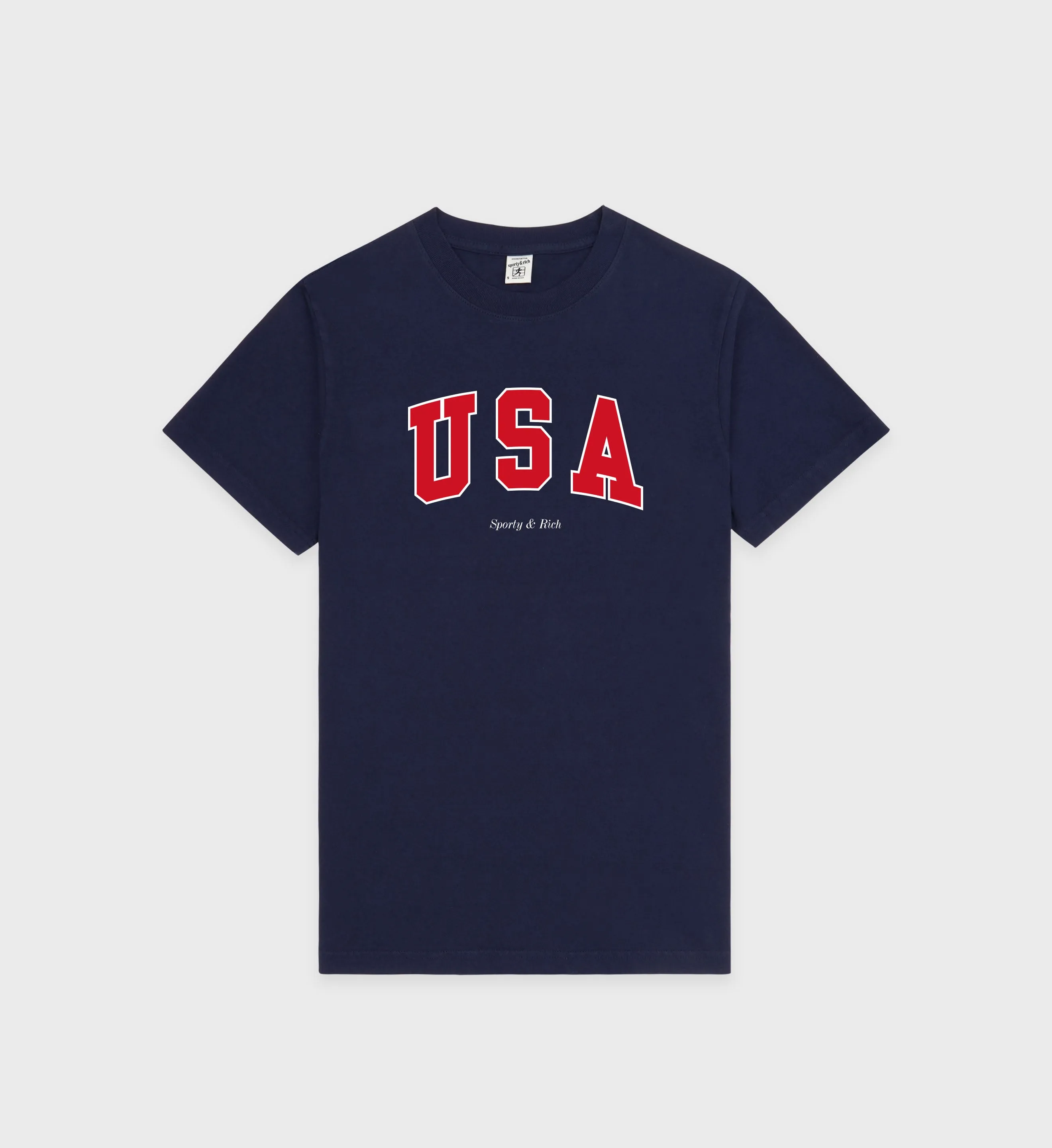 USA T-Shirt - Navy/Sports Red/White