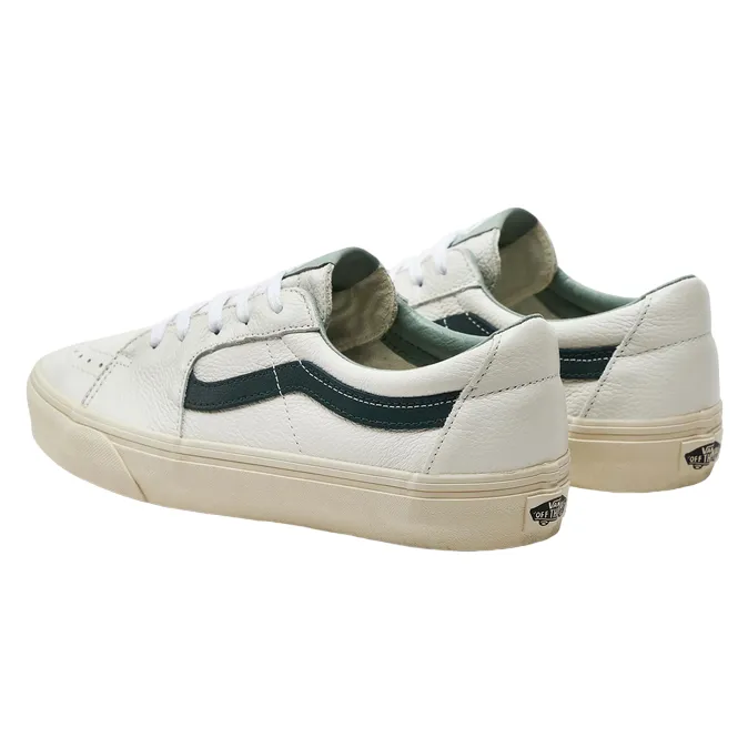 Vans adult leather sneakers shoe Sk8-Low Premium VN000BVX2LN1 white-green