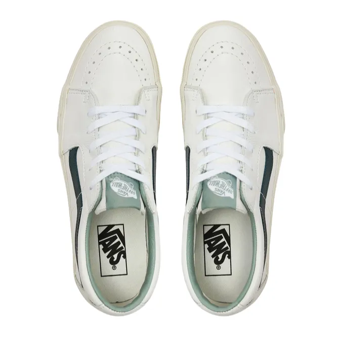 Vans adult leather sneakers shoe Sk8-Low Premium VN000BVX2LN1 white-green