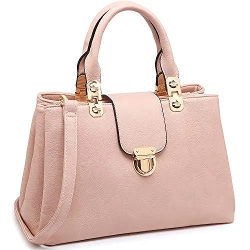 Women Solid Color Medium Top Handle Tote Bag Vegan Leather l Dasein