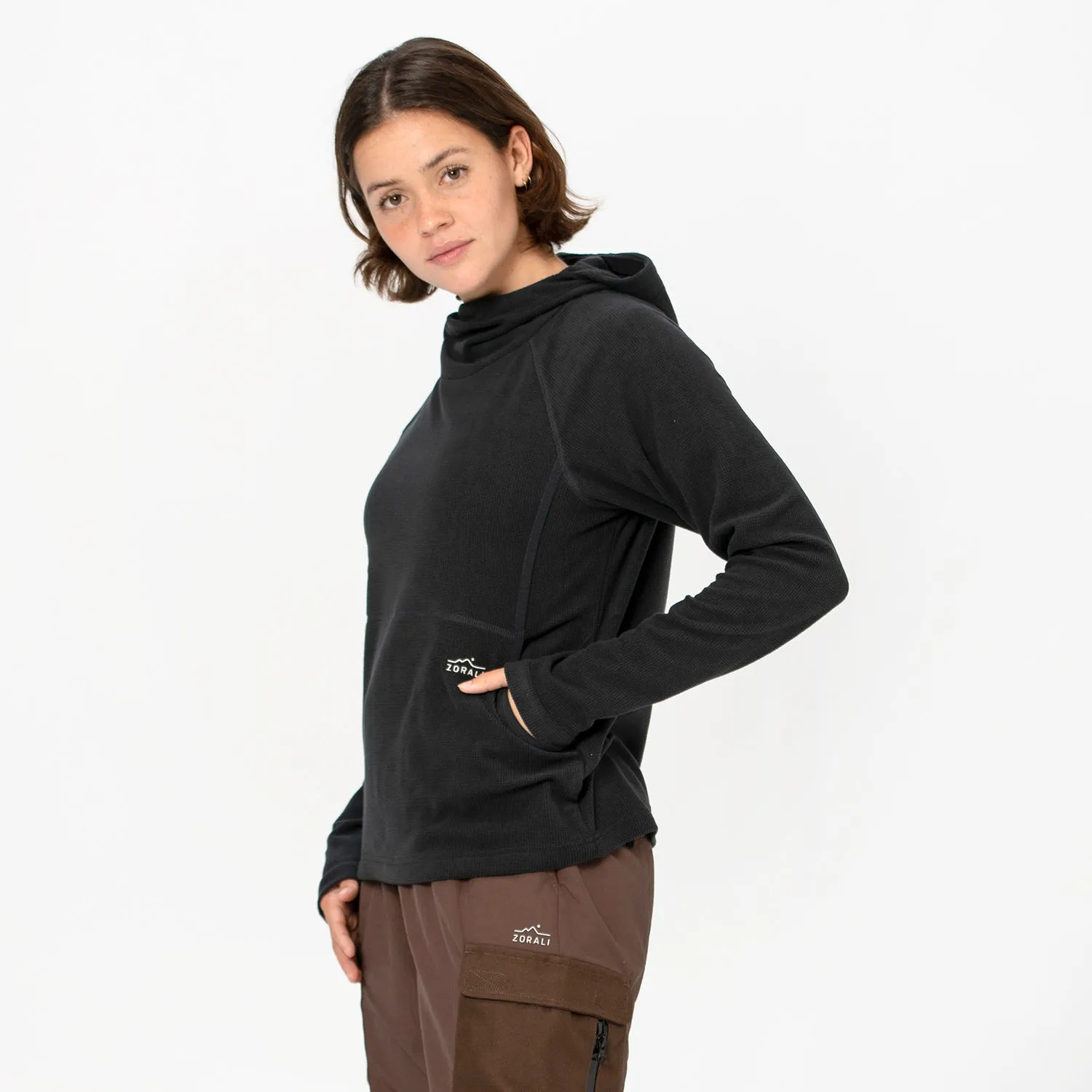 Womens Air-Grid Fleece Charcoal