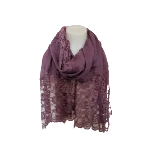 Womens Lace Wool Scarf