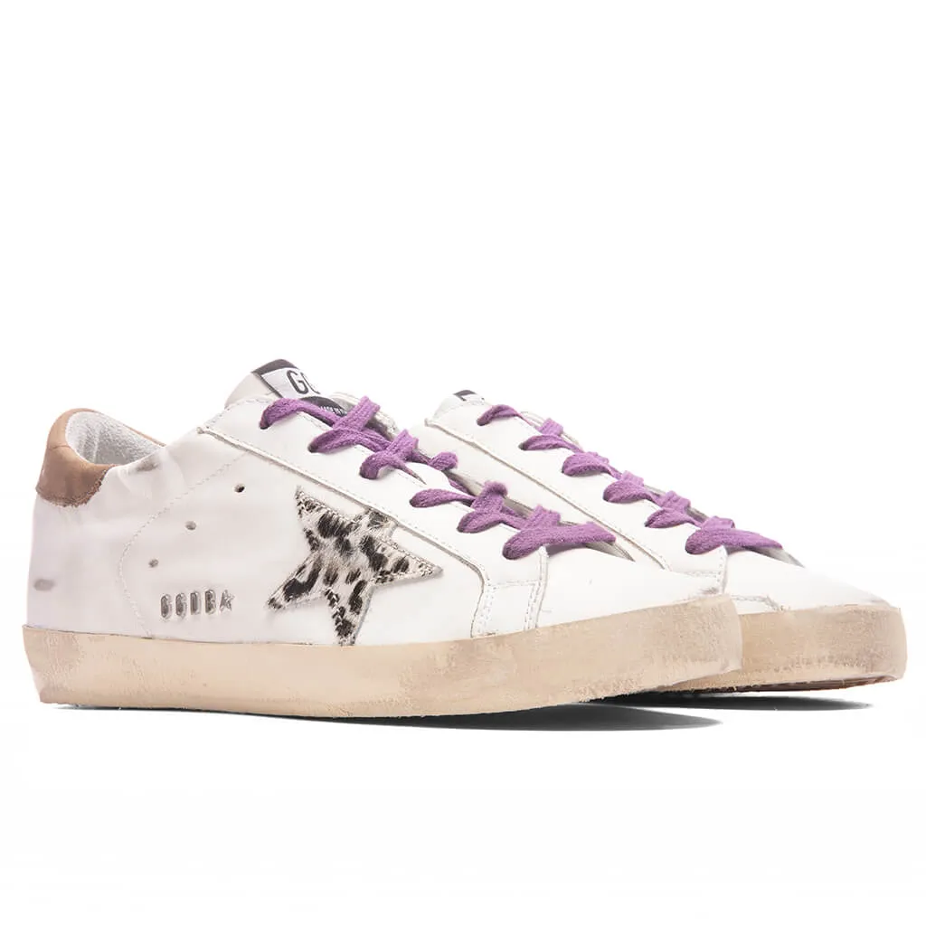 Women's Super-Star Sneakers - White/Beige Brown Leo/Brown