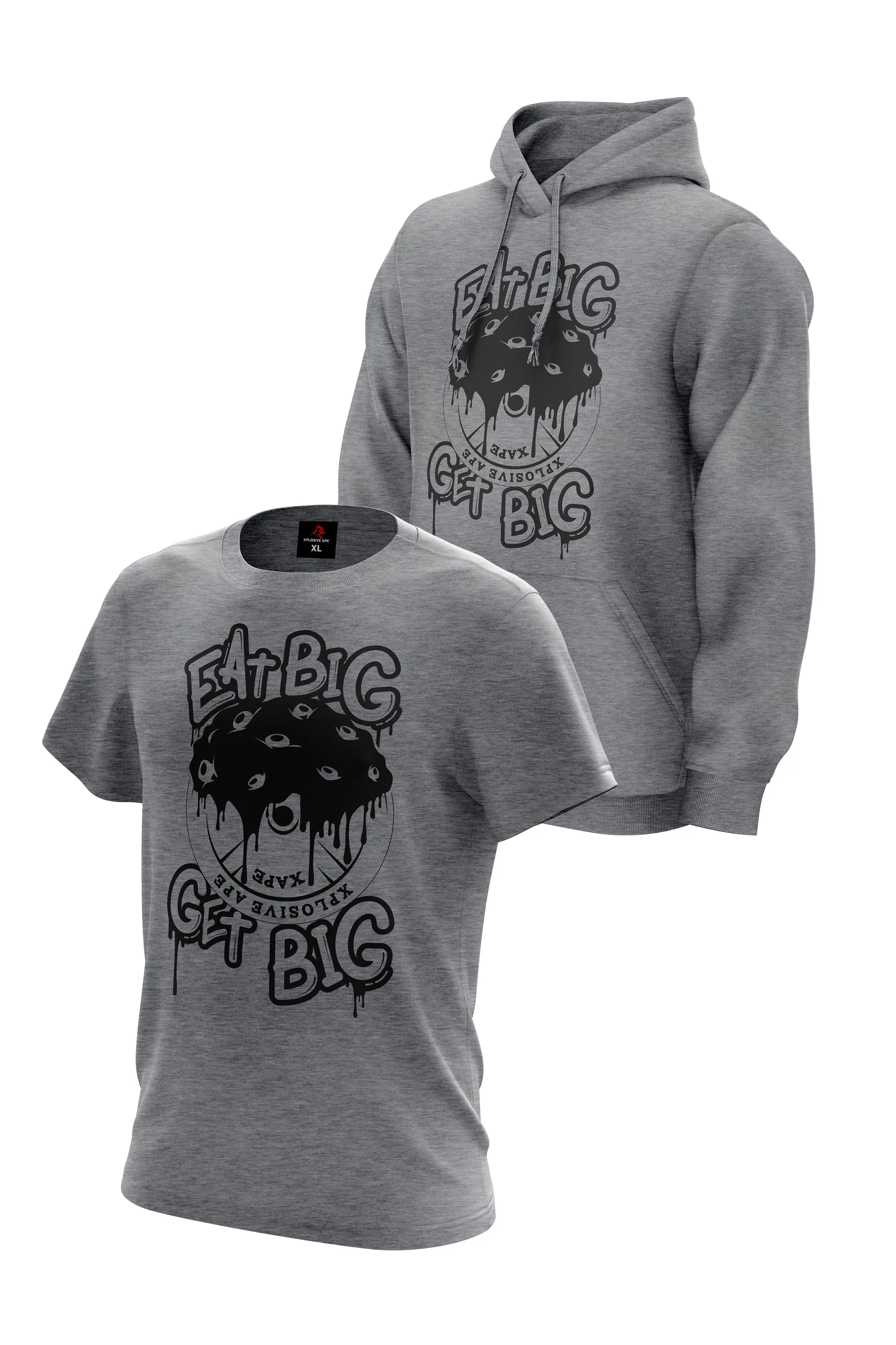 XAPE Munchies Hoodie & Tee Combo - Grey