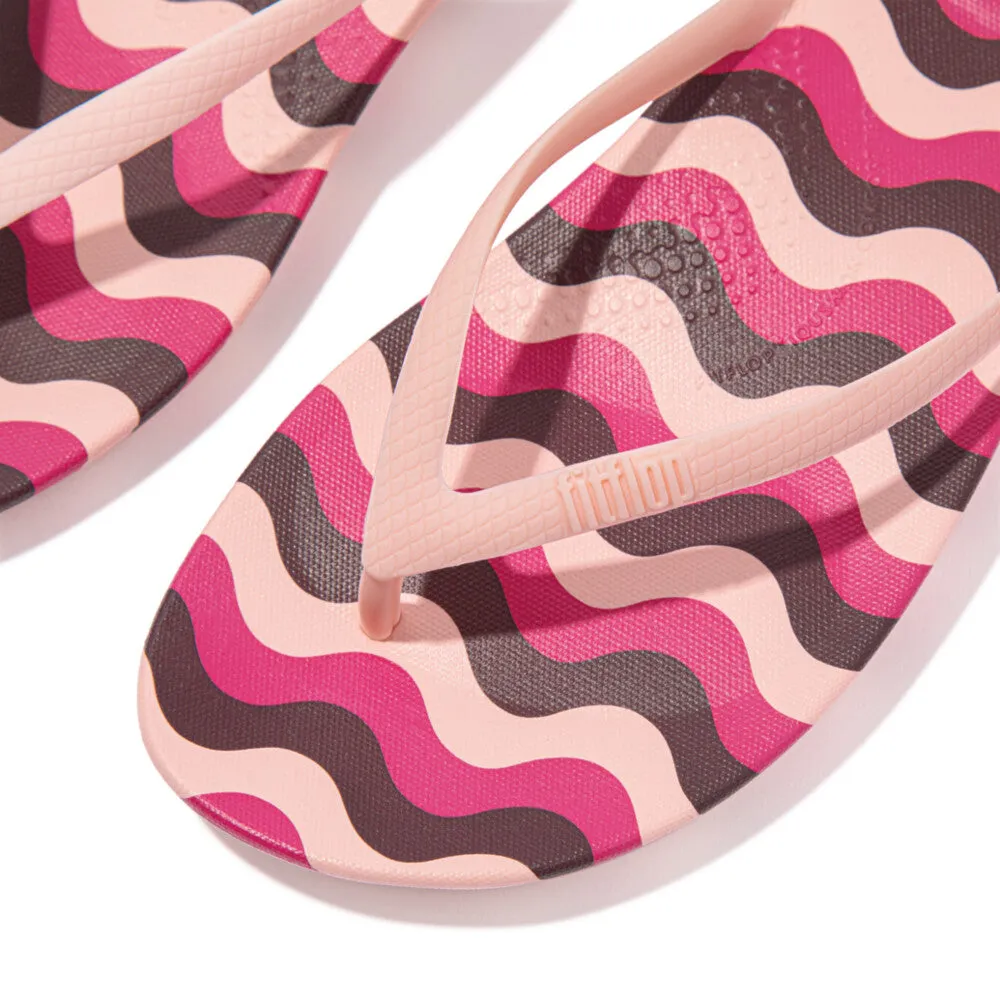 รองเท้าแตะแบบหูหนีบ ผู้หญิง รุ่น IQUSHION WAVE-PRINT ERGONOMIC FLIP-FLOPS