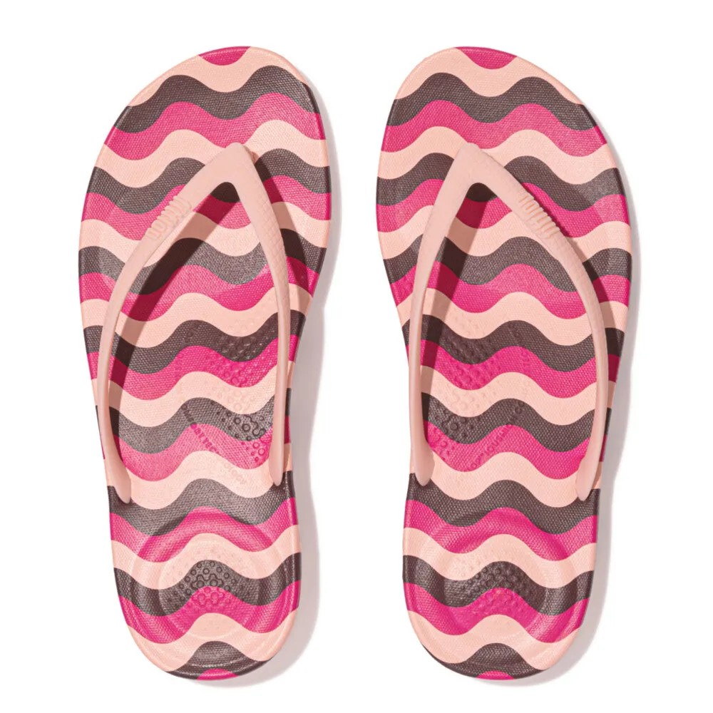 รองเท้าแตะแบบหูหนีบ ผู้หญิง รุ่น IQUSHION WAVE-PRINT ERGONOMIC FLIP-FLOPS